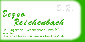 dezso reichenbach business card